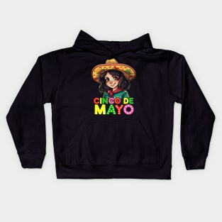 Cinco de Mayo Mexican Anime Girls Kids Hoodie